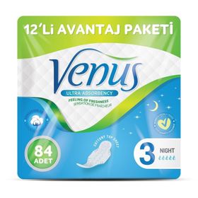 Venüs Gece 12x84 Adet Hijyenik Ped