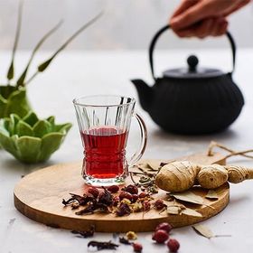 Venüs Kulplu 6'lı Çay Bardağı