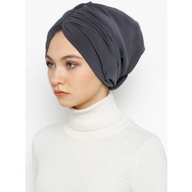 Vera Bone Drape Antrasit Hazır Türban