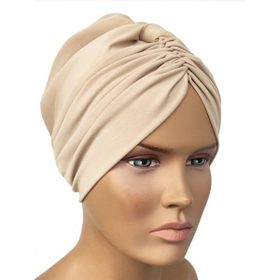 Vera Bone Drape Bej Hazır Türban
