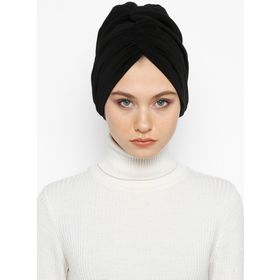 Vera Bone Drape Siyah Hazır Türban