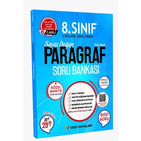Veri Yayınları - 8.Sınıf Paragraf Yeni Nesil Soru Bankası