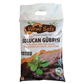 Vermisafa %100 Doğal Organik 3 kg Katı Solucan Gübresi