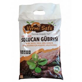 Vermisafa %100 Doğal Organik 3 kg Katı Solucan Gübresi
