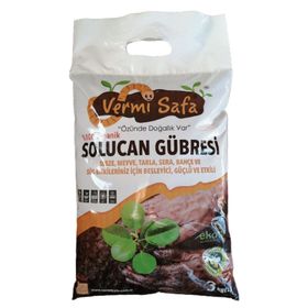 Vermisafa %100 Doğal Organik 3 kg Katı Solucan Gübresi