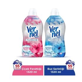 Vernel Max Konsantre Çamaşır Yumuşatıcısı 2 X 1320 ml Çiçek Ferahlığı Buz Serinliği