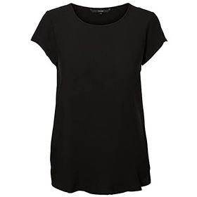 Vero Moda Boca Ss Blouse Noos Siyah C-N10 Kadın Üst Ve T-Shirt