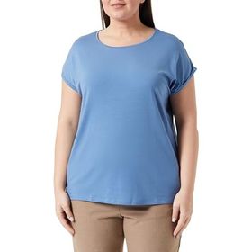 Vero Moda Vmava Plain Ss Top Gajrs Noos Coronet Blue Kadın T-Shirt
