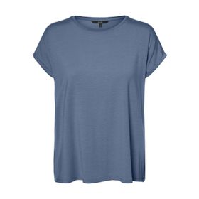 Vero Moda Vmava Plain Ss Top Gajrs Noos Coronet Blue Kadın T-Shirt