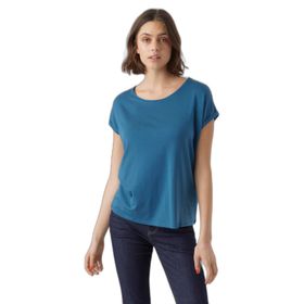 Vero Moda Vmava Plain Ss Top Gajrs Noos Mavi Kadın T-Shirt
