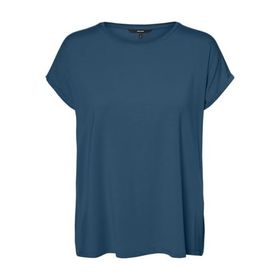 Vero Moda Vmava Plain Ss Top Gajrs Noos Mavi Kadın T-Shirt