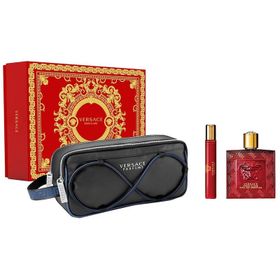 Versace Eros Flame EDP 100 ml + EDP 10 ml + Çanta Erkek Parfüm Seti