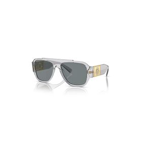 Versace VE 4436U 530580 57 Erkek Şeffaf Gri Kemik Güneş Gözlüğü