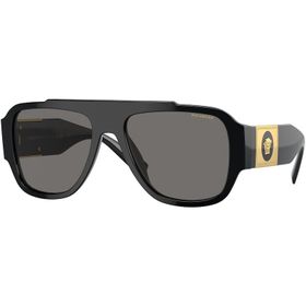 Versace VE 4436U GB181 57 Polarize Erkek Siyah Kemik Güneş Gözlüğü