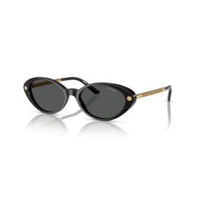 Versace VE 4469 GB187 54 Oval Siyah Kombine Kadın Güneş Gözlüğü
