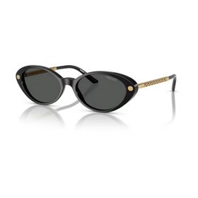 Versace VE 4469 GB187 54 Oval Siyah Kombine Kadın Güneş Gözlüğü