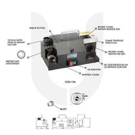Vertex VDG-25 Matkap Bileme Makinası