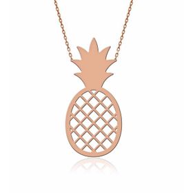 Vertigo Takı Rose Sade Ananas 925 Ayar Gümüş Kolye