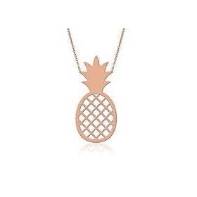 Vertigo Takı Rose Sade Ananas 925 Ayar Gümüş Kolye