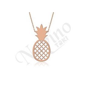 Vertigo Takı Rose Sade Ananas 925 Ayar Gümüş Kolye