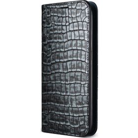 Verus Samsung Galaxy S8 Genuine Croco Diary Kapaklı Açık Gri Kılıf