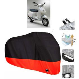 Vespa ET 4 Siyah Arka Çanta Uyumsuz Ultra Kalın Su Geçirmez Motor Brandası