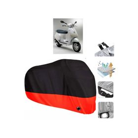 Vespa ET 4 Siyah Arka Çanta Uyumsuz Ultra Kalın Su Geçirmez Motor Brandası