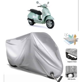 Vespa GT 200 Siyah Arka Çanta Uyumsuz Ultra Kalın Su Geçirmez Motor Brandası