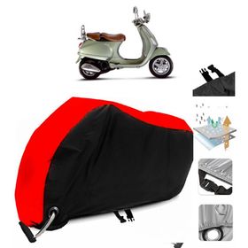 Vespa LXV 125 Siyah Arka Çanta Uyumsuz Ultra Kalın Su Geçirmez Motor Brandası