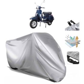 Vespa PX 200 Siyah Arka Çanta Uyumsuz Ultra Kalın Su Geçirmez Motor Brandası