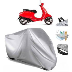 Vespa Sprint 125 Siyah Arka Çanta Uyumsuz Ultra Kalın Su Geçirmez Motor Brandası