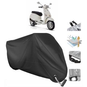 Vespa Sprint 50 Siyah Arka Çanta Uyumsuz Ultra Kalın Su Geçirmez Motor Brandası