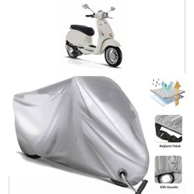 Vespa Sprint 50 Siyah Arka Çanta Uyumsuz Ultra Kalın Su Geçirmez Motor Brandası
