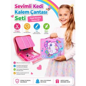 Vest VST-KS0008/U2089 Love Cat 36 Parça Boyama Seti ve Kalem Çantası
