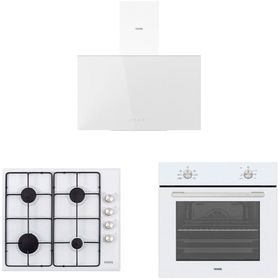 Vestel AF 4661 YB - AO 6004 YB DG - AD 63340 B Beyaz 3'lü Ankastre Set