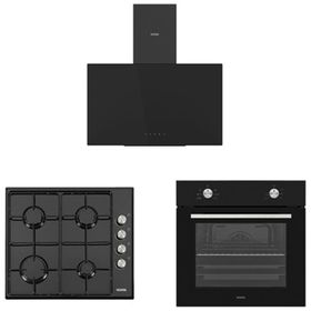Vestel AF-4661 YS - AO-6004 YS-DG - AD-63340 S Siyah 3'lü Ankastre Set
