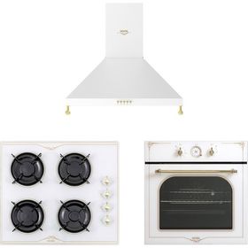 Vestel AF-7688 RB - AO-6104 YRB - AD 60041 RB Beyaz Rustik 3'lü Ankastre Set