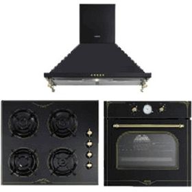 Vestel AF-7688 RS AO-6104 YRS AD-6002 RS 3'lü Siyah Rustik Ankastre Set