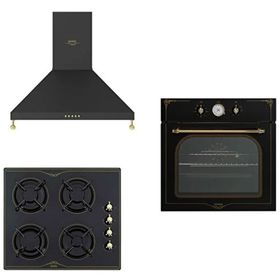 Vestel AF-7688 RS - AO-6104 YRS - AD 60041 RS Siyah Rustik 3'lü Ankastre Set