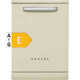 Vestel BM 5001 Bej Retro 5 Programlı Bulaşık Makinesi