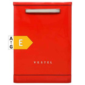 Vestel BM 5001 Kırmızı Retro 5 Programlı Bulaşık Makinesi