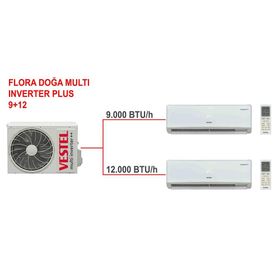 Vestel Doğa Flora 9+12 A++ Inverter Duvar Tipi Klima