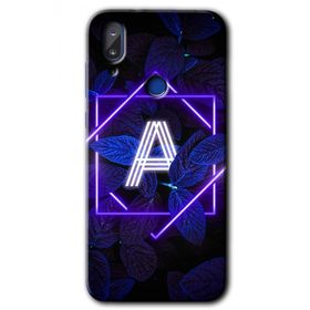 Vestel E5 Dark Neon Yaprak A Harfi Baskılı Uyumlu Silikon Kılıf