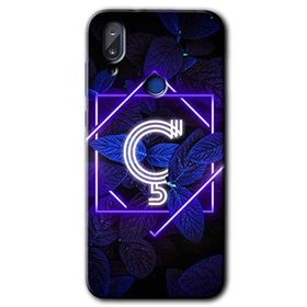 Vestel E5 Dark Neon Yaprak C Harfi Baskılı Uyumlu Silikon Kılıf