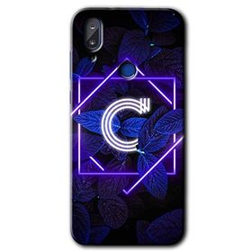 Vestel E5 Dark Neon Yaprak C Harfi Baskılı Uyumlu Silikon Kılıf