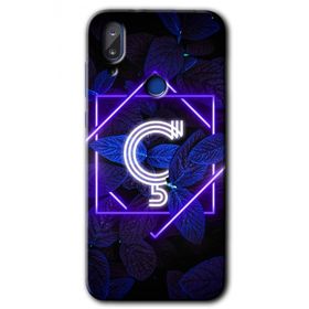 Vestel E5 Dark Neon Yaprak C Harfi Baskılı Uyumlu Silikon Kılıf