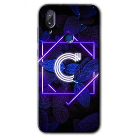 Vestel E5 Dark Neon Yaprak C Harfi Baskılı Uyumlu Silikon Kılıf