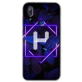 Vestel E5 Dark Neon Yaprak H Harfi Baskılı Uyumlu Silikon Kılıf