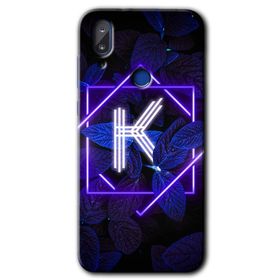 Vestel E5 Dark Neon Yaprak K Harfi Baskılı Uyumlu Silikon Kılıf