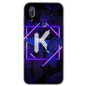 Vestel E5 Dark Neon Yaprak K Harfi Baskılı Uyumlu Silikon Kılıf